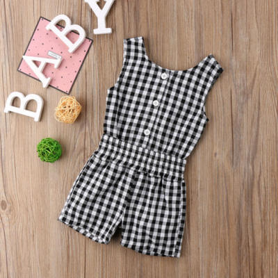 

Newborn Baby Girl Stripes Sleeveless Romper Short Pants Jumpsuit Outfits Summer