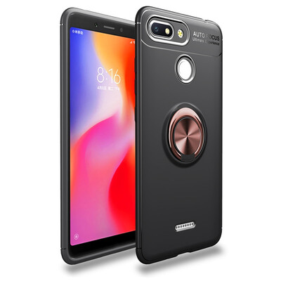 

Fivice Xiaomi Redmi 6A case TPU metal ring shell magnetic bracket soft shell