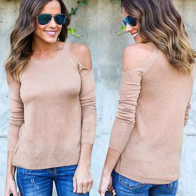 

Fashion Sexy Women Lady Blouse Off Shoulder Loose Long Sleeve Casual Shirt Tops