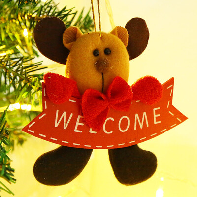 

Many beautiful memories Christmas ornaments Christmas decorations Christmas tree ornaments children Christmas gifts wooden board dolls small hanging Christmas tree pendants gifts wishing bags hanging feet small socks bear