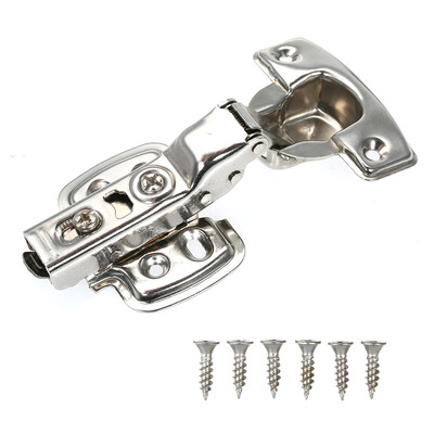 

LEEDIS Half Overlay Door Hinge 304 Stainless Steel Cabinet Door Hinge Wardrobe Damping Hydraulic Buffer Hinge Aircraft Pipe Hinge