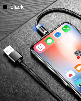 

3IN1 LED Magnetic Cables USB to Micro-USB Type C IOS ports 21A charger cable for iPhone X XS Max Sungsung S9 Andriod Smart Phones