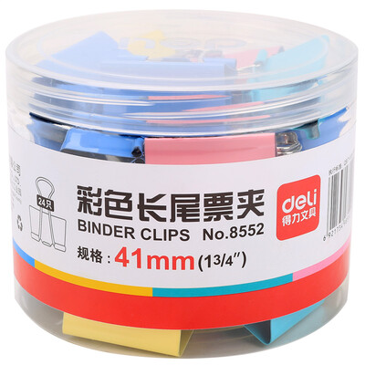 

Deli 8552 cartridge with 41mm color long tail clip long tail holder 24 tube