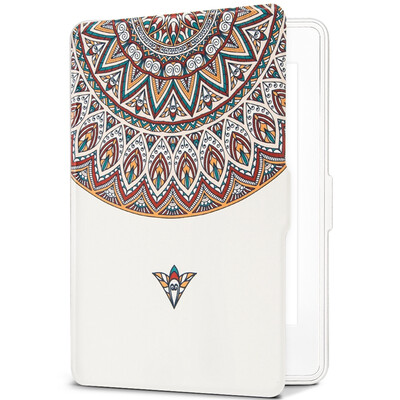 

Natusun K5-08 Адаптация Kindle 958 Case / Case Kindle Paperwhite1 / 2/3 Электрическая бумажная книга Спящий кожаный чехол Белая раковина - Экзотический тотем