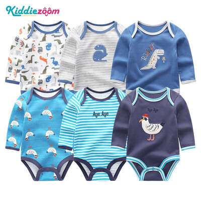 

6PCS Baby Girl Clothes Long Sleeve Bodysuits Newborn Baby Boy Clothes Cotton Babywear Girls Clothing Sets Bebe Unicorn Outwear