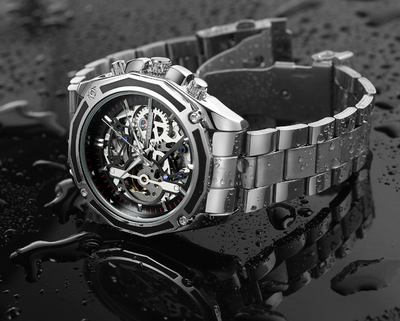 

Forsining New Collection Case Golden Stainless Steel Automatic Luxury Design Men Watch Top Brand Skeleton Watch