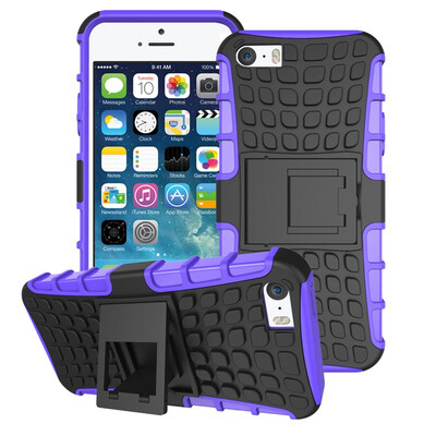 

Fivice iPhone 5 5S SE Case TPU anti-fall tire pattern back clip bracket phone case