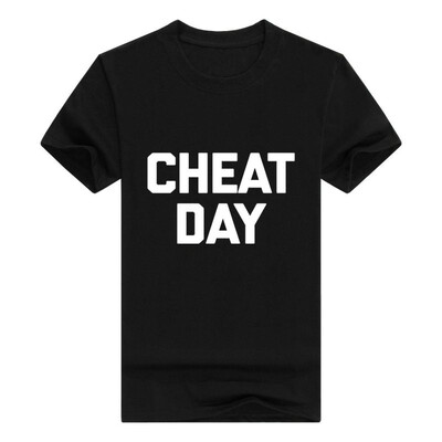 

Cheat Day Men T-Shirt Funny Saying Sarcastic Novelty Gym Workout