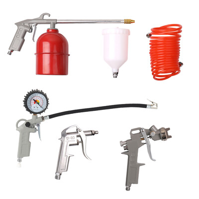 

5pcs Pneumatic Spraying Paint Cleaning Machine Kit Compressed Air Tool Set with Spray Machine Tire Pressure Machine&Air Hose