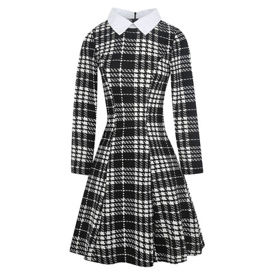

Vintage Plaid Knee Length Dress