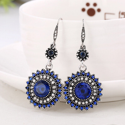 

Outdoor Vintage Bohemian Ethnic Earrings Sun Flower Earrings With Gift Box