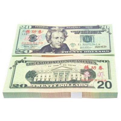 

20PcsPack USD Paper Bar Atmosphere Props Money for Movie TV Video Novelty Photography Tools