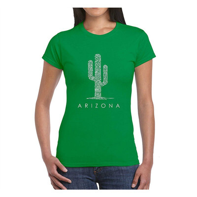 

Womens Word Art T-Shirt - Arizona Cities- LA Pop Art