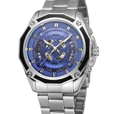 

Forsining A1030 Top Brand Automatic Mechanical Business Men Watch Skeleton Luxury Watch Luxury Fashion Military Stainless Steel Wa