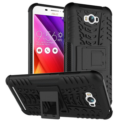

Fivice Asus Zenfone Max ZC550KL Case TPU anti-fall tire pattern back clip bracket phone case