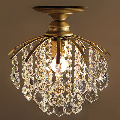 

American Country Creative Contracted Crystal Absorb Dome Light Only Head Bedroom