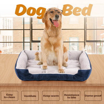 

Dog Bed Memory Foam Luxury Large Thick Pet Mat Removable Washable Cover for 36in 42in Dog Cage House Floor Size