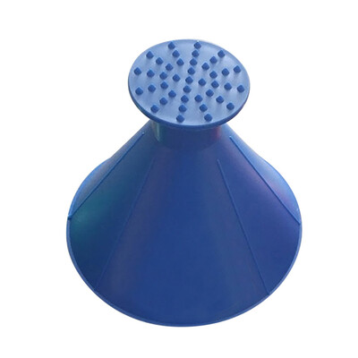 Scraper Cone Scrape A Round Ice Scraper Car Windshield Snow Scraper Funnel Blue