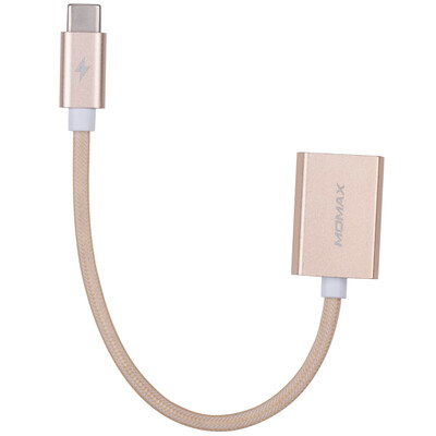 

MOMAX (MOMAX) Тип-C для USB-адаптера OTG для поддержки музыки MacBook в качестве прокси мобильного телефона 5 Meizu pro U дисковая мышь и клавиатура 18 см шампанское золото