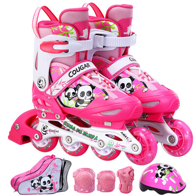 

Lion lion shoes full set of skates shoes roller skates shoes roller skates kung fu panda MZS757 pink M code in the code