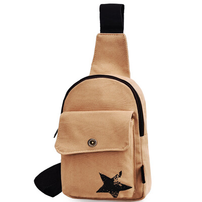 

DouguYan Men's Corset Canvas Sports Casual Shoulder Messenger Bag Outdoor Multifunctional Pockets G00214 Dark Brown