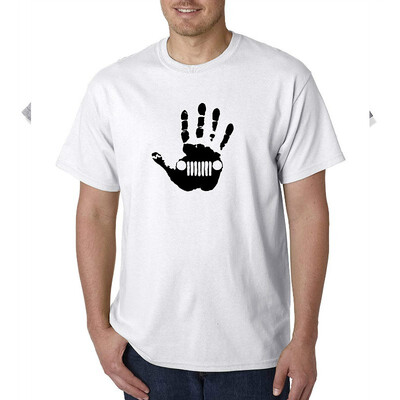

772 - Unisex T-Shirt Jeep Handprint Wave Grille Wrangler Cherokee