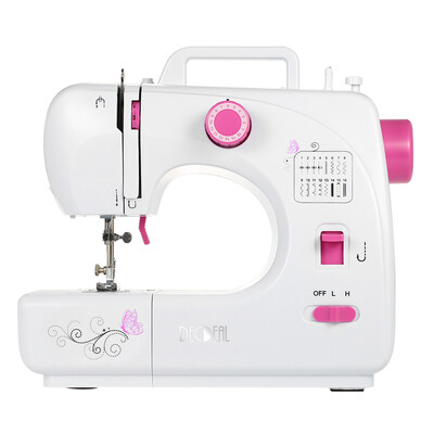 

Decdeal Multifunctional Electric Household Sewing Machine Double Thread Adjustable Speed Replaceable Foot with Pedal LED Light 16
