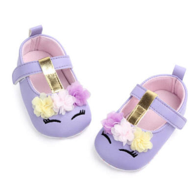 

US Stock Infant Newborn Baby Girls Soft PU Leather Crib Shoes Walking Flat Shoes