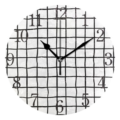 

Wall Clock Ink Shapes Round Wall Clock Arabic Numerals Design