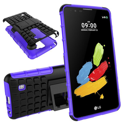 

Fivice LG stylus2F720 Case TPU anti-fall tire pattern back clip bracket phone case
