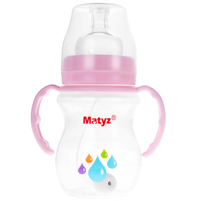 

Matyz PP широкий детский рожок 180мл MZ-0615 розовый