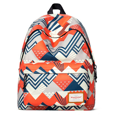 

Mrace Homme MR16B0246B printed shoulder bag female Korean version of the school wind students bag color suit tide men travel backpack