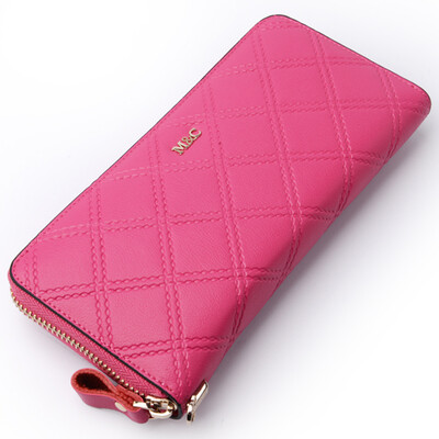 

Scientist MEXICAN Europe&the United States fashion women&39s wallet handbags classic Ling lattice long section zipper large capacity wallet women leather MXD40165L-01 rose red