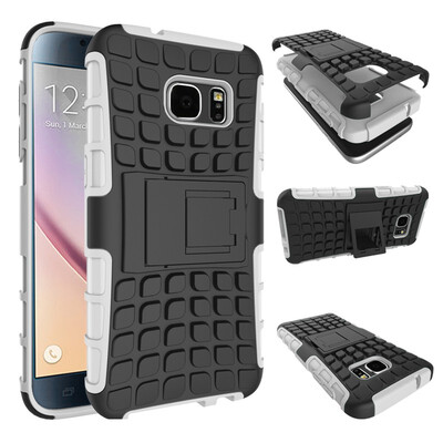 

Fivice Samsung S7 Case TPU anti-fall tire pattern back clip bracket phone case