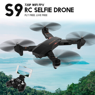 

S9 RC Drone with Camera 720P Wifi FPV for Beginner Training Christmas Gift Altitude Hold Foldable RC Quadcopter