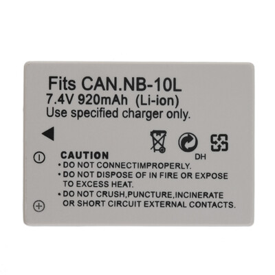 

Новая замена 7.4 V аккумуляторная 920MAH литий-ионный аккумулятор для Canon NB10L