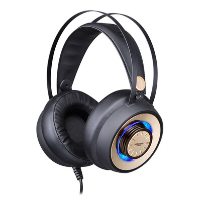 

Hyundai HYUNDAI HY-A901MV put on stereo gaming gaming headset computer headset headset low frequency shock cool LED light black gold
