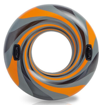 

INTEX 58263 inflatable swimmer adult thicker adult big folded large armpit male&female life buoy color transparent floating circle diameter 97cm color random