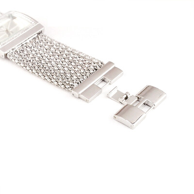 

Women Fashion Square Dial Diamond Quartz Watch Exquisite Luxury Alloy Case Band Analog Wrist Watch