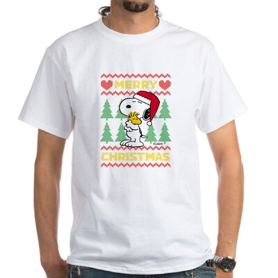 

CafePress - Snoopy Merry White T-Shirt - 100 Cotton T-Shirt White