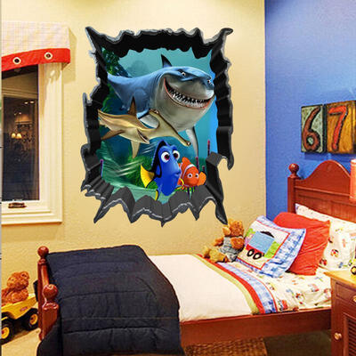 

Removable Finding Nemo Dory 3D Sea View Art Wall Stickers Decals Baby Home Decor