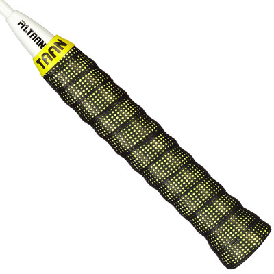 

TAION TAAN badminton clap hand sweater sweater band TW090 double double with a grip plastic can replace the handle thick section of wear-resistant breathable PU black Yinghuang single support