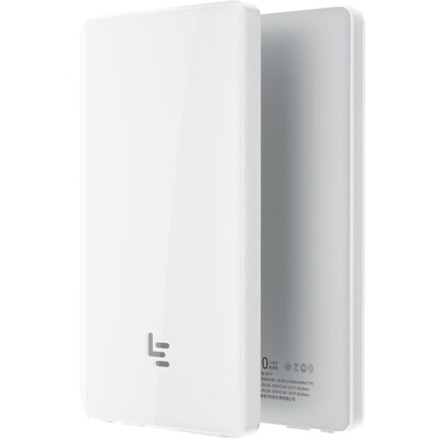 

Music as (Le) two-way fast charge mobile power 10000mAh charge treasure Type C version of white