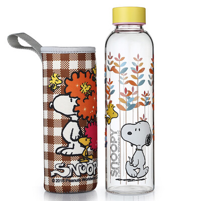 

Jingdong supermarket] Snoopy (SNOOPY) glass 550ML creative water cup DM-3015A to send diving cup sets
