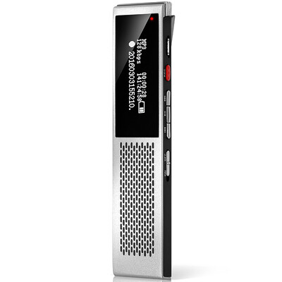 

Moonlight treasure box E5856 8G silver ultra-thin metal professional recording pen high quality lossless external MP3 player MP3 remote noise reduction