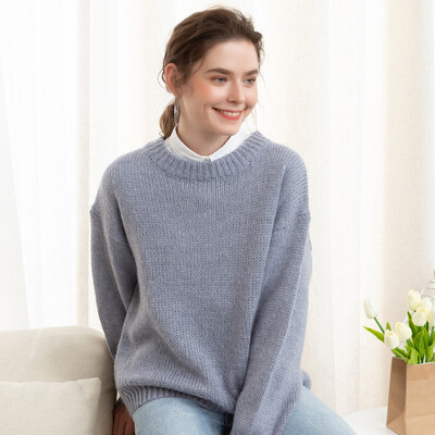 

Canvaus Autumn Winter Sweater Women 2018 O-Neck Loose Casual Womens Sweater Lazy Wind Warm Pullover Mujer CF8119D