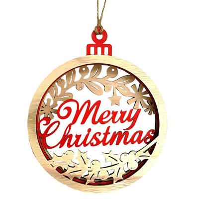 

UpperX Large Wooden 3D Merry Christmas Pendant Christmas Hanging Decor Light Bulb Fireplace Wall Pendant