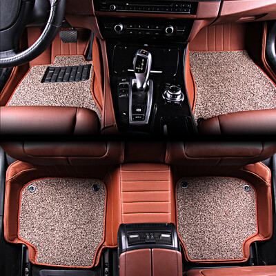 

Kang car treasure car mats all surrounded by leather car special beige manufacturers custom straight hair