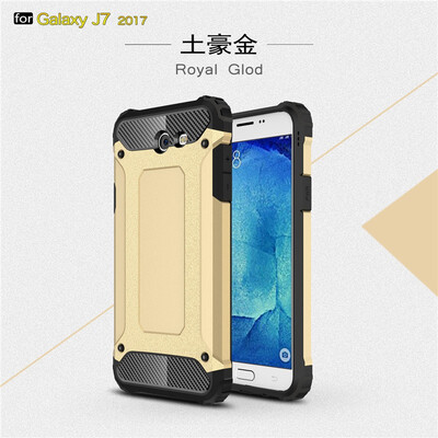 

Fivice Samsung Galaxy J7 2017 case Luxury Silicone Diamond Armor PC Hard Shell Phone Case