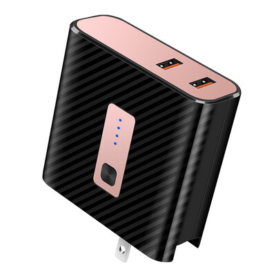 

DX-530 Traveling Charger Charging Box Power Bank With 2 USB Power Adapter Quick Charge EU US UK Plug Mobile Phone Fast Charger for
